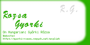 rozsa gyorki business card