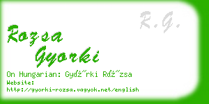 rozsa gyorki business card